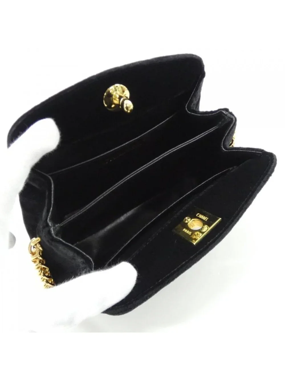 Chanel Vintage Bag Handbag Black
